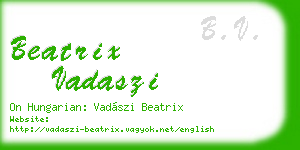 beatrix vadaszi business card